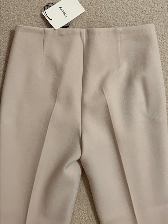 Theory Pants - Theory Cream Wide-Leg Trousers